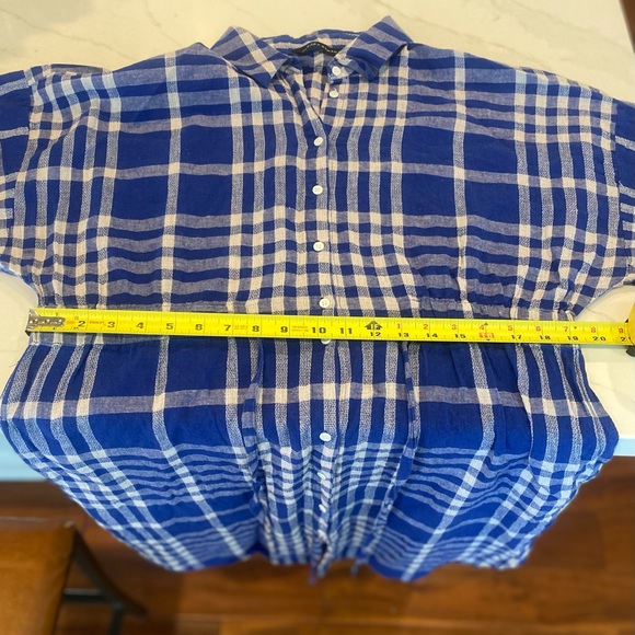 Zara Woman Blue Plaid Dress X-Large - Picture 10 of 15